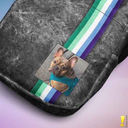 Gay Male Pride Grunge Stripe Crossbody Bag